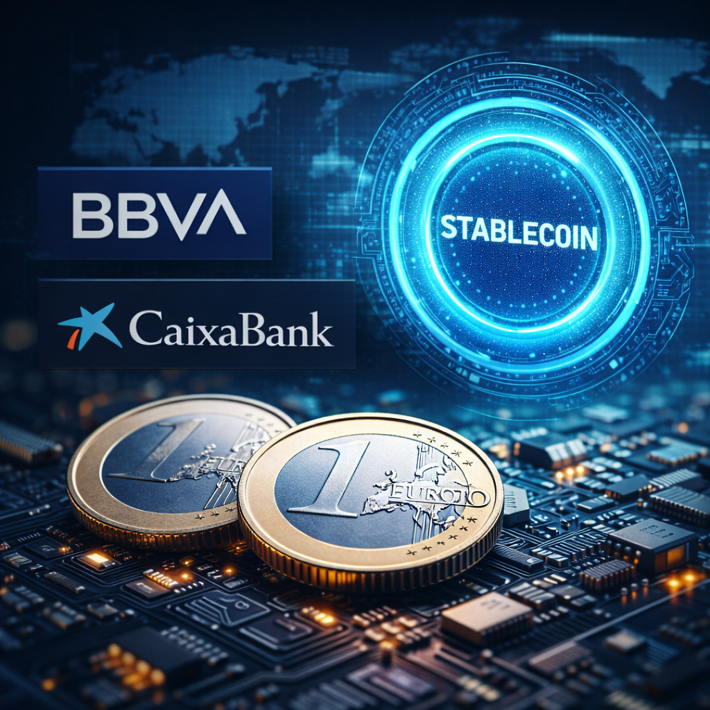 BBVA, CaixaBank y otros grandes bancos se preparan para lanzar stablecoins: el dinero digital entra en la banca tradicional