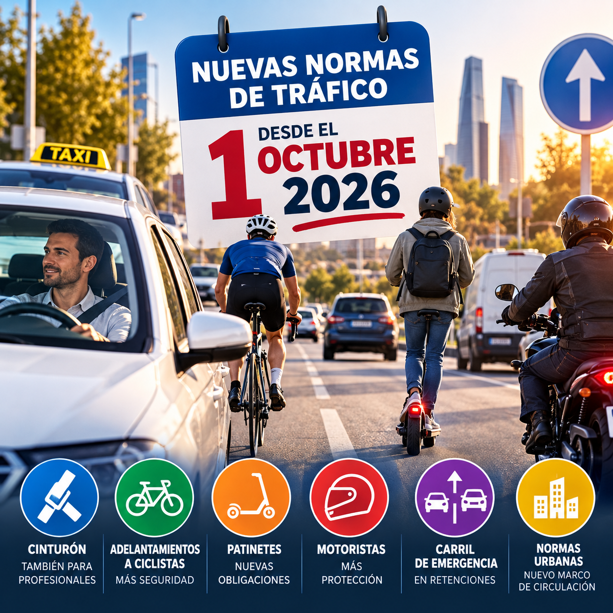 Nuevas normas de tráfico desde el 1 de octubre de 2026